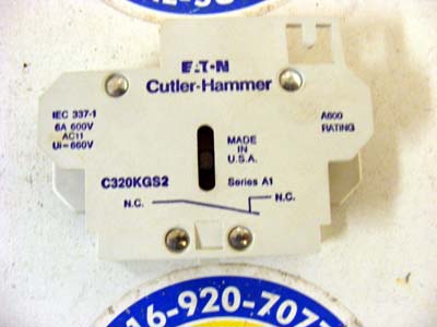 <B>Cutler-Hammer - </B>C320KGS2 Auxiliary Contacts A1